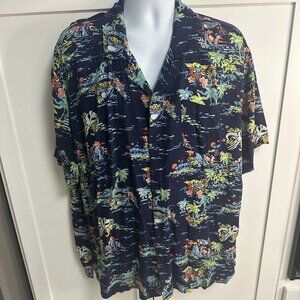 Star Wars Men's Yoda Hawaiian Shirt Size 3XL Floral Mandalorian